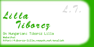 lilla tiborcz business card